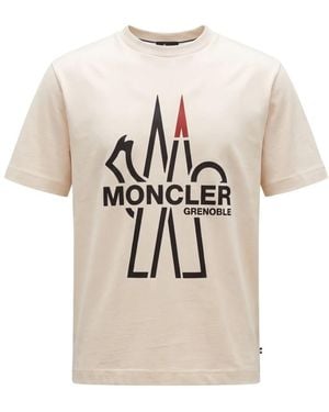 Moncler Tops ,Nylon Grenoble T-Shirts En Polo's - Naturel