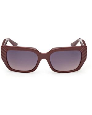 Guess Strakke Rechthoekige Zonnebril - Paars