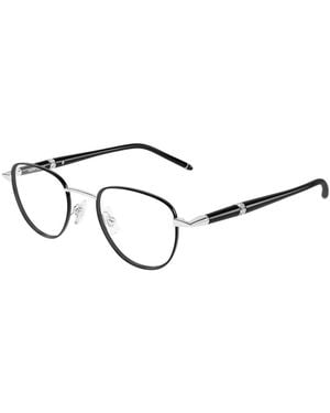 Montblanc Accessoires ,Grijs ,Mb0486O Rond Optisch Montuur - Bruin