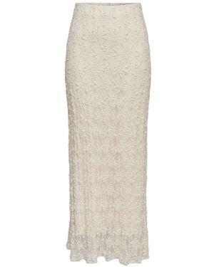 ONLY Onlalbina Long Skirt Jrs - Naturel
