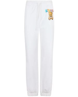 Moschino Rechte Katoenen Broek - Wit
