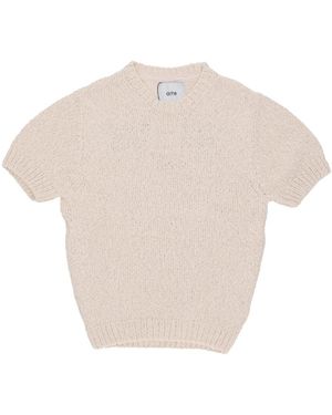 Arte' Truien & Vesten ,Back Graphic Knit Tee - Wit