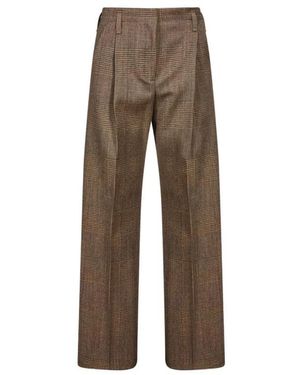 Antonelli Broeken ,Bruin ,Wol Wijde Broek
