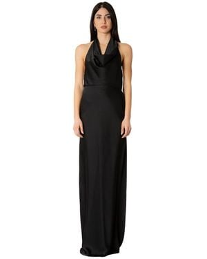 SIMONA CORSELLINI Kleedjes ,Zwart ,Polyester Elegante Jurk