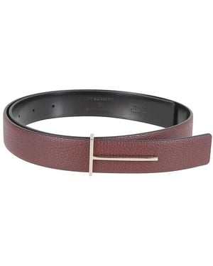 Tom Ford T Slim Ledergürtel - Rot