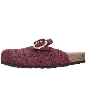 Maliparmi Schoenen ,Rood ,Katoen Gehaakte Katoenen Muil - Paars