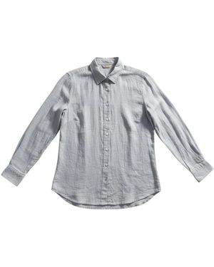 Stenströms Overhemden ,Grijs ,Linnen Sofie Linnen Shirt
