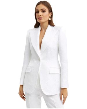 Dolce & Gabbana Witte Textuur Blazer