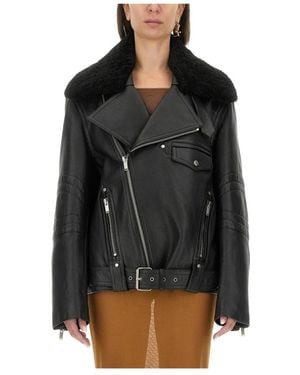 Saint Laurent Leather Jackets - Negro