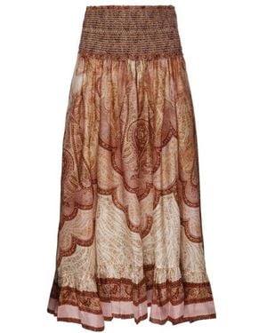 Zimmermann Rokken ,Veelkleurig ,Wanderlust Frill Maxi Rok - Bruin