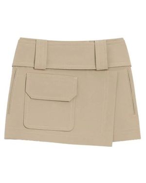 Ami Paris Rokken ,Katoen Wikkel Mini Rok - Naturel