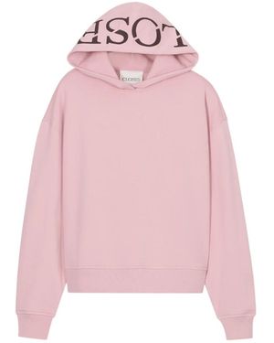 Closed Hoodies & Sweatvesten ,Roze ,Katoen Katoenen Hoodie