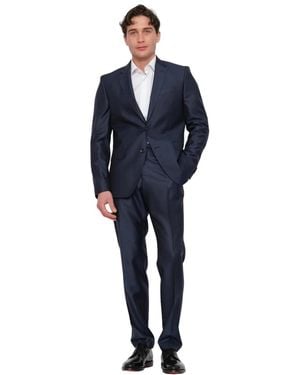 HUGO Single Breasted Suits - Blue