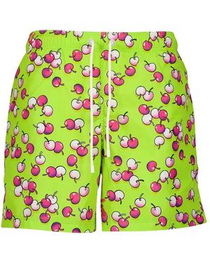 Palm Angels Kersenprint Zwemshorts - Groen