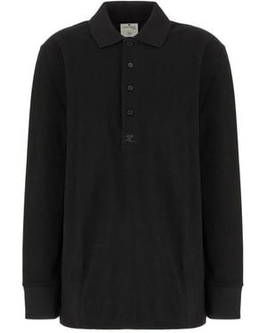 Courreges Oversized Polo - Schwarz