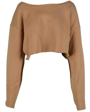 The Attico Hoodies & Sweatvesten ,Bruin ,Katoen Sweatshirt - Naturel