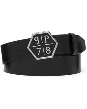 Philipp Plein Hexagon Buckle Belt - Schwarz