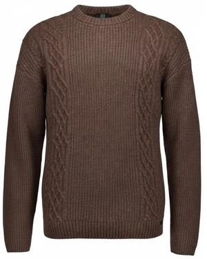 Genti Rundhals-Strickpullover - Braun