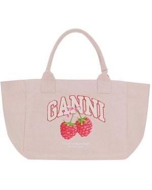 Ganni Tote Bags - Rose
