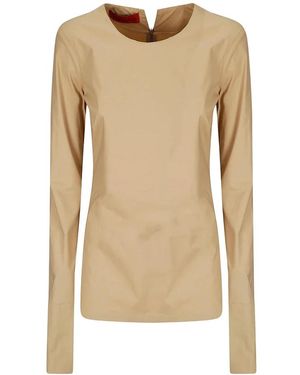Thelatest Tops ,Bruin ,Terry Long Sleeve Top - Naturel