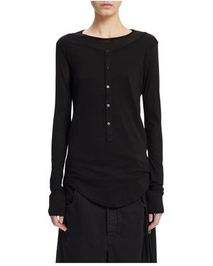 Ann Demeulemeester Long Sleeve Tops - Noir