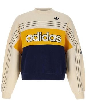 adidas Fitness ,Veelkleurig ,Katoen Varsity Crew - Blauw