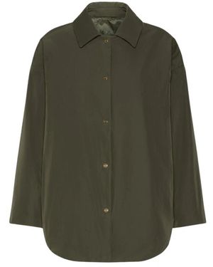 Max Mara Jassen ,Groen ,Polyester Omkeerbare Gewatteerde Jas