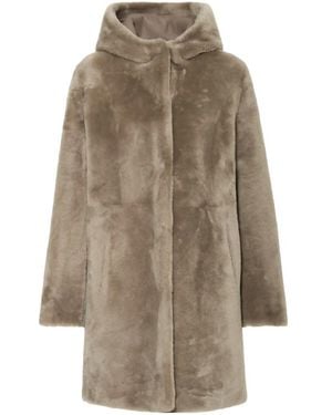 Arma Taupe Faux Fur Shearling Jacket - Naturel