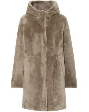 Arma Taupe Faux Fur Shearling Jacket - Naturel