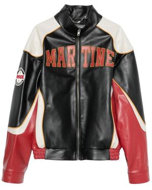 Martine Rose Jassen ,Veelkleurig ,Leer Superbowl Leather Jacket - Rood