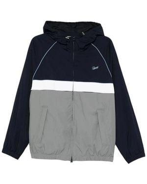 DUNST Hooded Colourblock Windbreaker - Blau