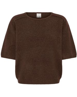 Ichi Round-Neck Knitwear - Marrón