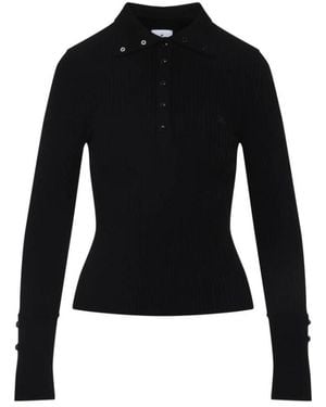 Courreges Wool Blend Oversized Blazer - Zwart