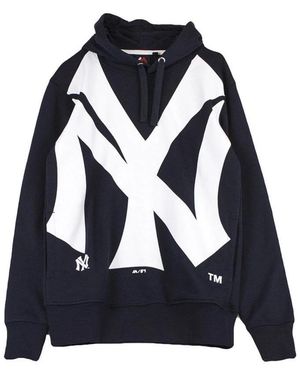 Majestic Filatures Hoodies & Sweatvesten ,Blauw Loopback Hoodie Voor Mannen
