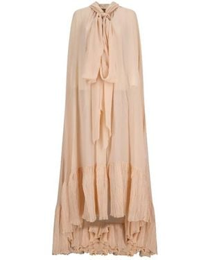 Blumarine Georgette Cape Top - Natur