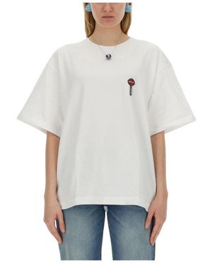Fiorucci Lollipop Print Baumwoll-Jersey-T-Shirt - Grau