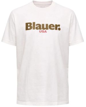Blauer T-Shirts - White