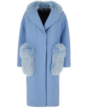 Blancha Jassen ,Blauw ,Wol Stijlvolle Buitenkleding Voor Alle Seizoenen