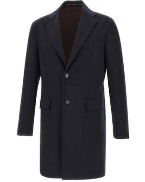 Barba Napoli Single-Breasted Coats - Blauw