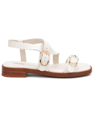 Frau Slippers Met Gesp - Wit