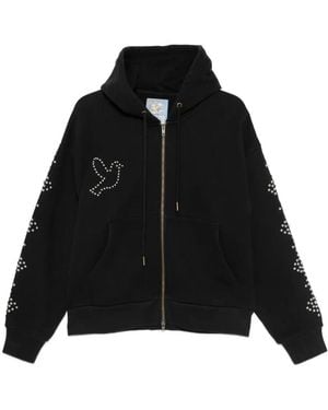 Kidsuper Dove & Eye Studded Hoodie - Zwart