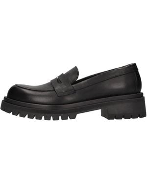 P.A.R.O.S.H. Schoenen ,Zwart ,Leer Leren Moccasins