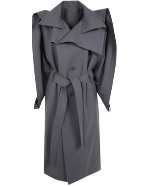Issey Miyake Belted Coats - Gris
