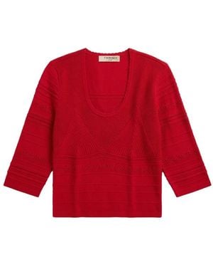 Twinset Round-Neck Knitwear - Rojo