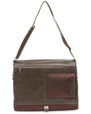 Piquadro Braune Leder Messenger Bag