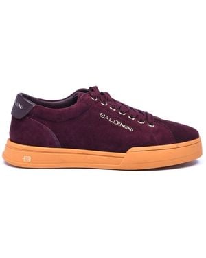 Baldinini Burgunder Wildleder-Sneaker - Lila