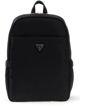 Guess Tassen ,Zwart ,Nylon Follie Uitbreidbare Rugzak