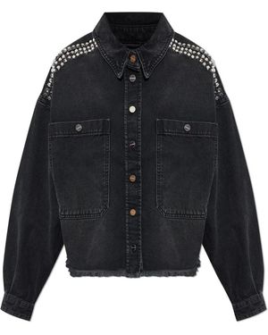 AllSaints Jassen ,Zwart ,Denim Nicky Denim Jacket - Blauw