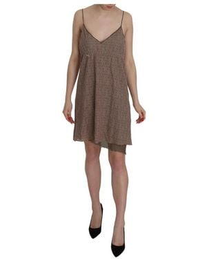 Pink Memories Short Dresses - Brown