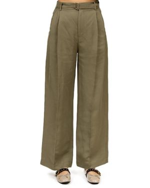 Tela Grüne Militär Leinenhose